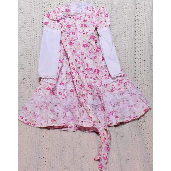 BJD Volks Super Dollfie SDGr SD13 SD Girl Dealer Made Floral Dress Bonnet Outfit - Picture 8 of 8